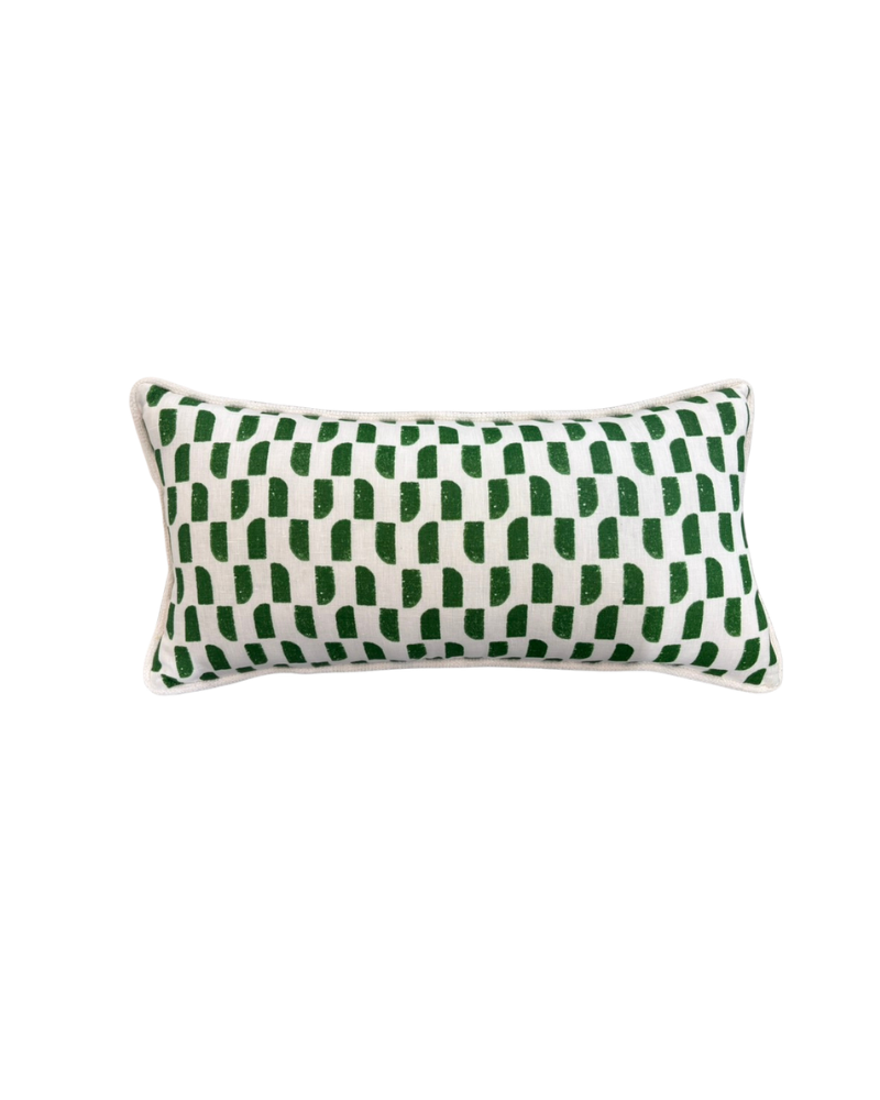 12x24 Custom Pillow - Green Pattern