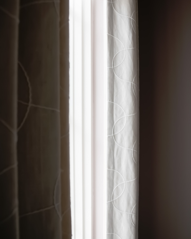 Drapery Panels - Embroidered Ivory