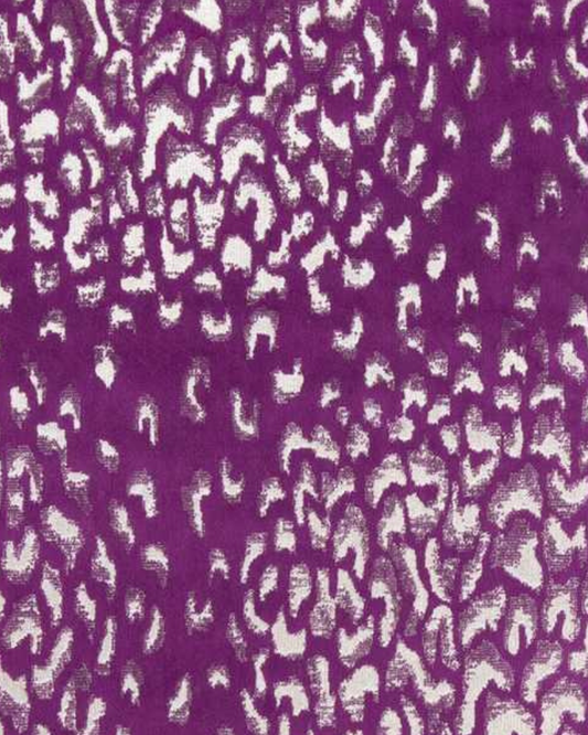 SSI Custom Drapery Panel - Purple Metallic Cheetah
