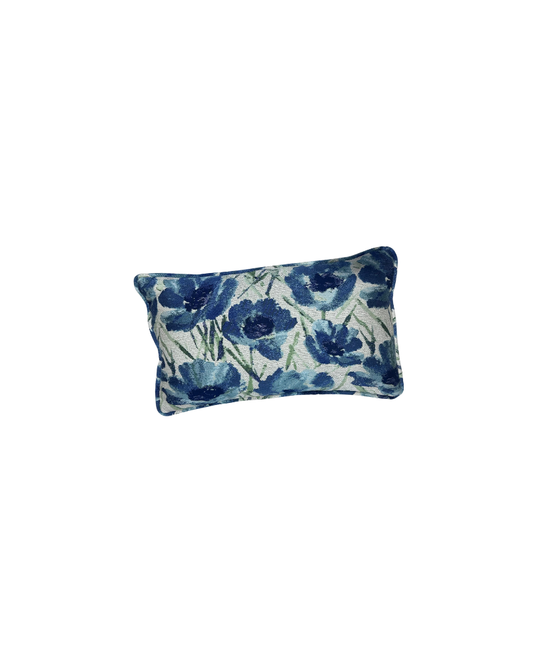 20 X 10 Custom Lumbar Pillow - Blue Floral