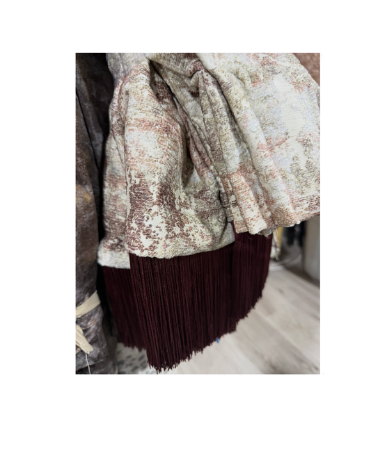 Drapery Panels - Merlot Fringe